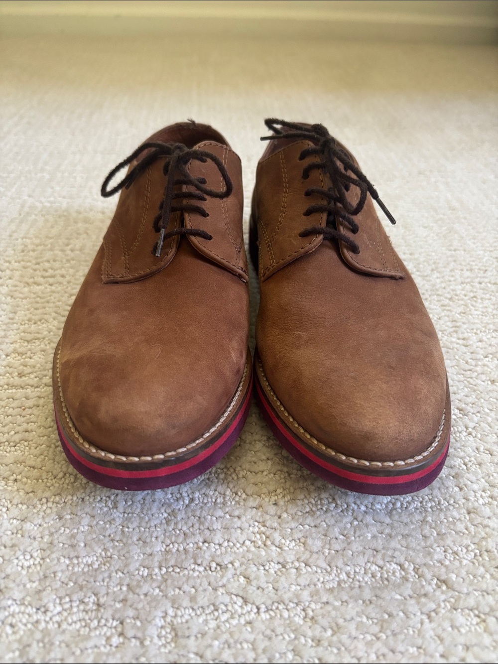 Bar III Men's Brown Leather Derby Shoes Size 8